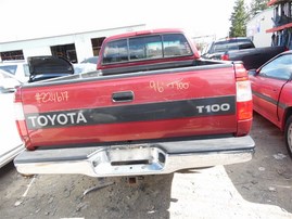 1996 Toyota T100 Burgundy Extended Cab 3.4L AT 4WD #Z24617